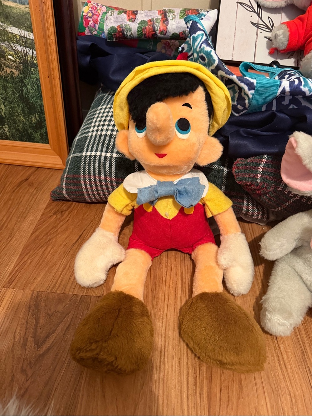 Pinocchio Plush Toy - Yellow, Red, Blue